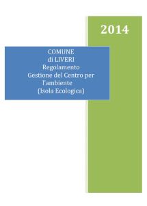 Scarica il Regolamento Gestione del Centro per l'Ambiente